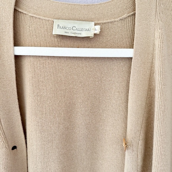 Franco Callegari 100% Cashmere Cardigan Size Large - Picture 2 of 8